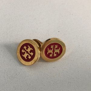 Pink and Gold Tory Burch Earrings